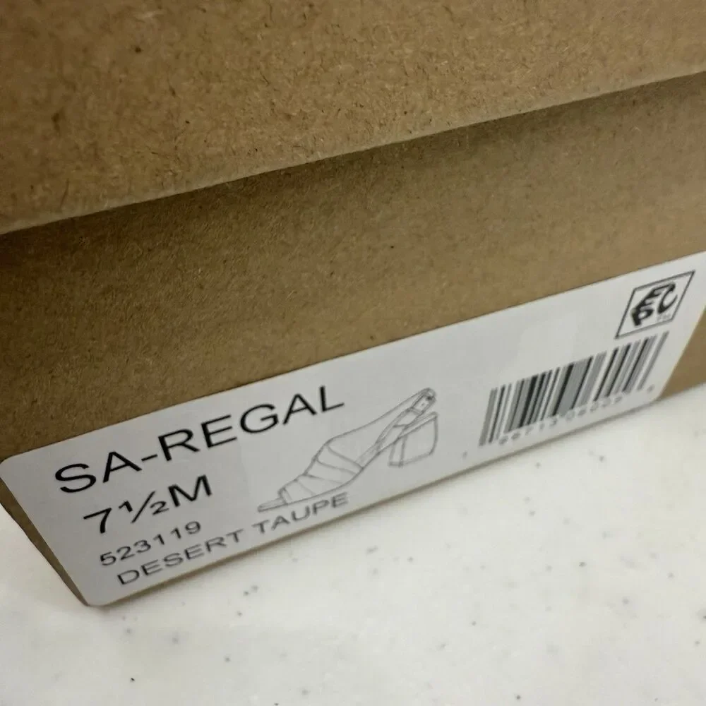 Sanctuary Regal Slouchy Asymmetric Sandal Desert Taupe - Size 7.5 M New